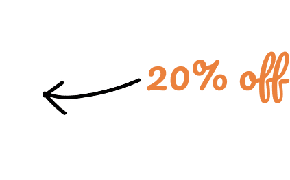 Arrow with discount of 20%